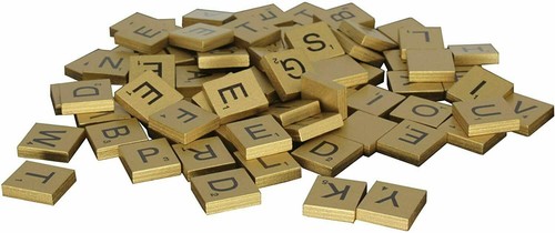 100 wooden tiles black - x,