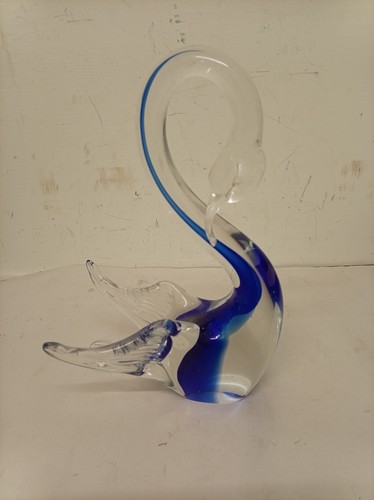Large art glass swan - glass,