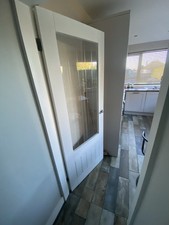 Howdens Solid Glass Doors Matt White