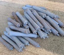 35 Perm Rollers Very Well Used and NO RUBBER BANDS included Blue Wide Preowned