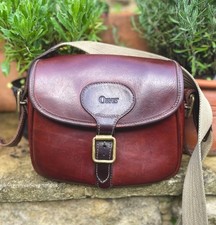 RARE VINTAGE ORVIS CONKER TAN LEATHER 100 Shot CARTRIDGE BAG EXCELLENT CONDITION
