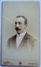 orig. CDV photo photography picture old man fashion around 1890 Adele Vienna