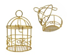 12PC Gold Mini Metal Wire Bird