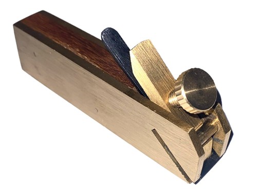 Mini brass block plane - block, scraper