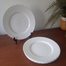5 x Vtg ARC France White Glass