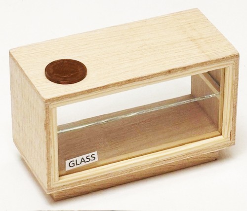 Dolls house glass front - glass,