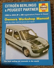 Haynes Manual: Citroen Berlingo & Peugeot Partner 1996 - 2005 Petrol & Diesel