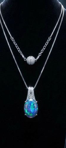 Blue fire opal - fire,