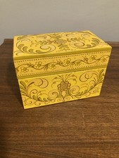 Vintage Recipe Box File Yellow