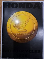 Honda Motorcycles 50th Anniversary sales brochure, RVF750R RC45 , NSR500V etc