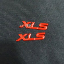 2x Matte XLS Red Metal Decal