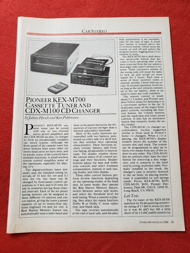 Pioneer kex m700 - &, cdx-m100