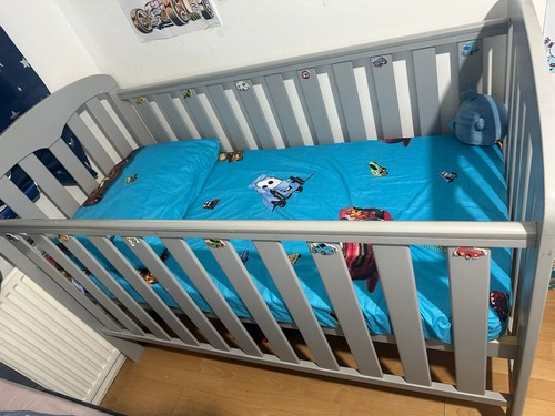 Grey wooden baby - grey, &