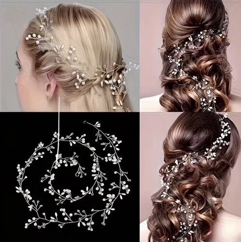 Bride hair crystal headband - bride,