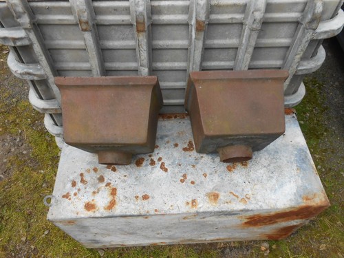 Pair antique cast iron rain - pair,