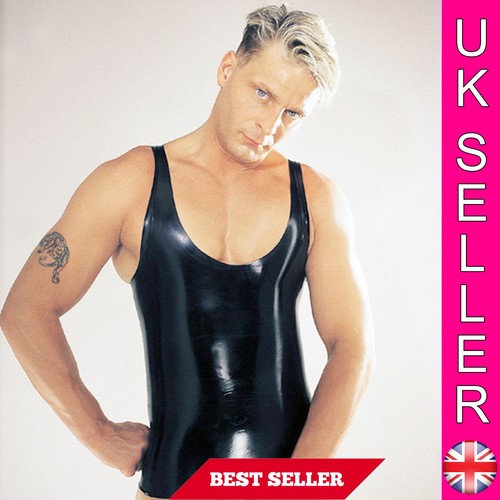 Latex muscle vest rubber black - muscle,