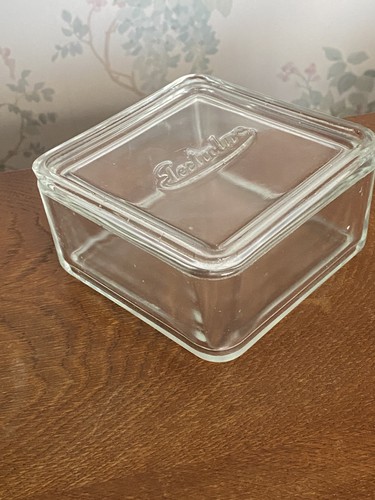 Vintage glass butter - , dish