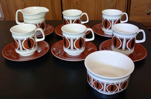 Crown devon fieldings - cups, &