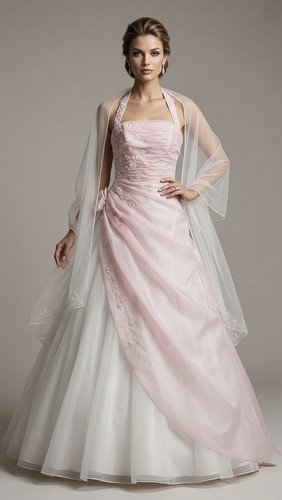 Wedding gown elegant pink