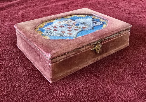 Vintage velvet beadwork - velvet,