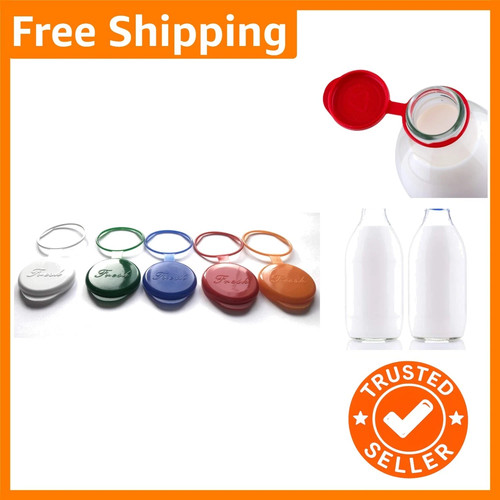 Reusable milk bottle caps - reusable, 5