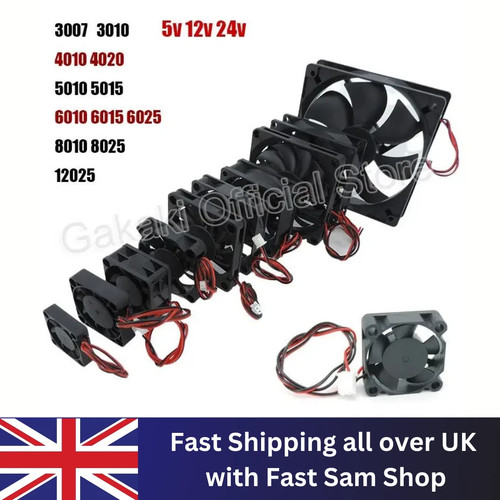 Cooling fan 12v 24v mini - dc, 5v