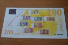 200 EURO PROMOTIONAL SPECIMEN