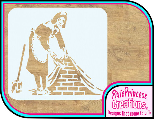 Banksy maid stencil - banksy,