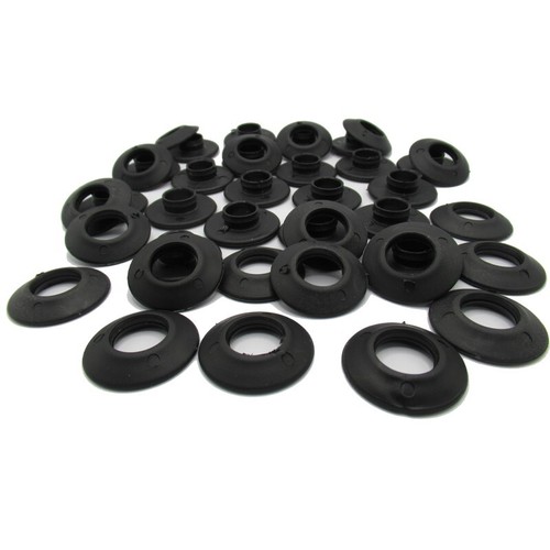 Black plastic snap eyelets - black,