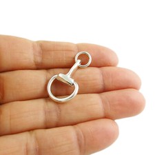 Horse Snafflebit 925 Sterling Silver Riding Tack Pendant in a Gift Box