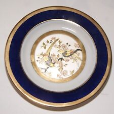 The Art of Chokin 6.5" Collectors Plate - 24K Gold Trim Birds - Made in Japan
