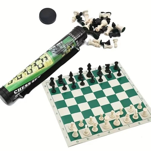 Chess set pvc mat - w/,