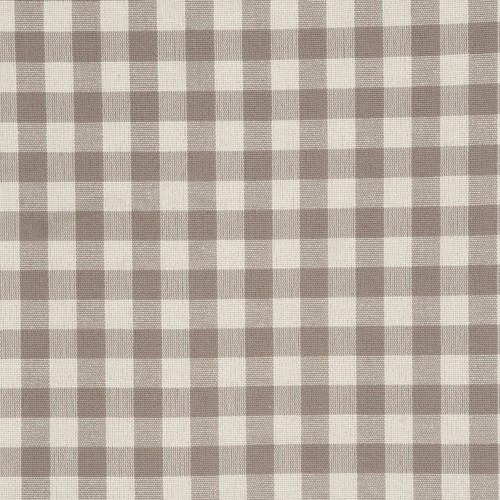 Gingham check taupe fabric - gingham,