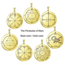 Key of Solomon Pentacle Amulet DIY Pendant for Necklace Against Diseases