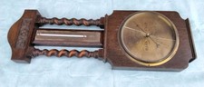 A. Steward Banjo Barometer Carved Wooden Barley Twist ? Parts Only See Descrip