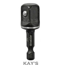 ADDAX (X6) IMPACT 1/4" HEX DRIVER TO 1/2" SOCKET ADAPTER QUICK CHANGE DRIVE BITS