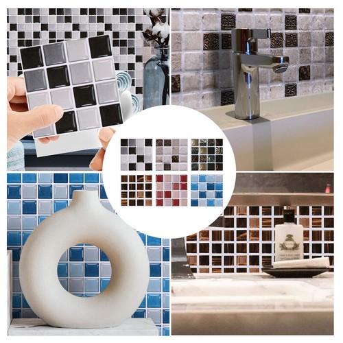 50pc mosaic tile stickers peel - stickers,