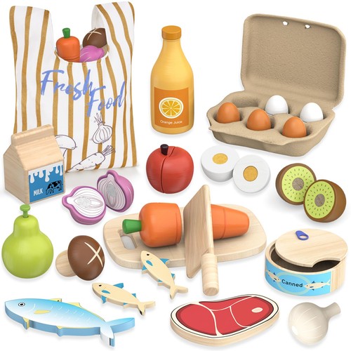 Wooden play food - wooden, for