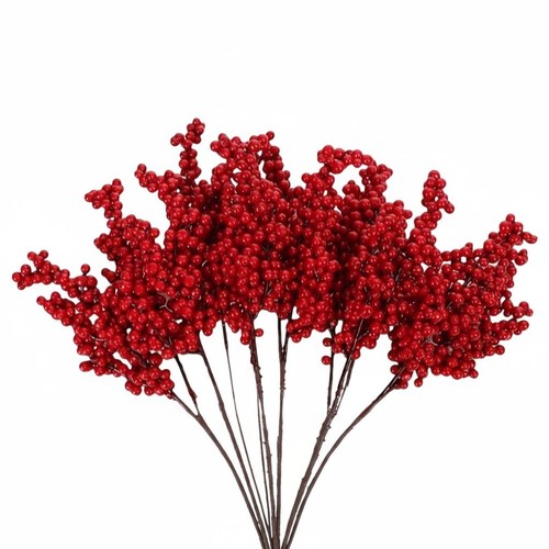 Red artificial berry picks - 13,
