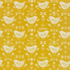 Oilcloth Tablecloth Narvlk Scandinavian Birds Ochre Coated Cotton Wipe clean