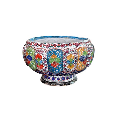 Metal round planter - round-, bowl-