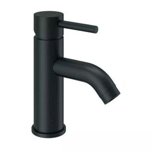 Matt black modern round - black,