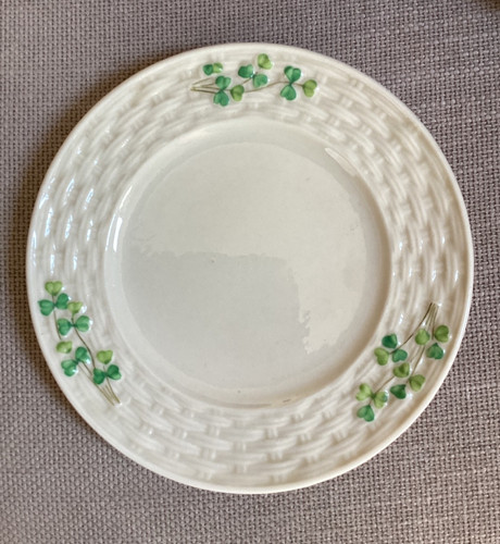 Vintage belleek bread - belleek, 6.5"