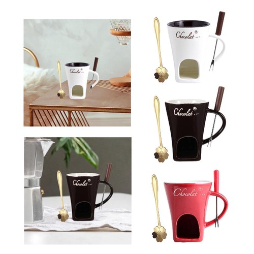 Chocolate fondue mug with - chocolate,