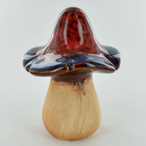 Curved red blue ceramic - red, &