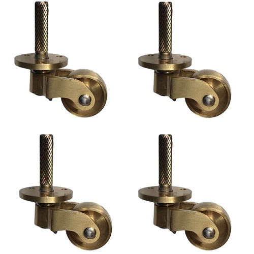 Antique solid brass caster - solid,