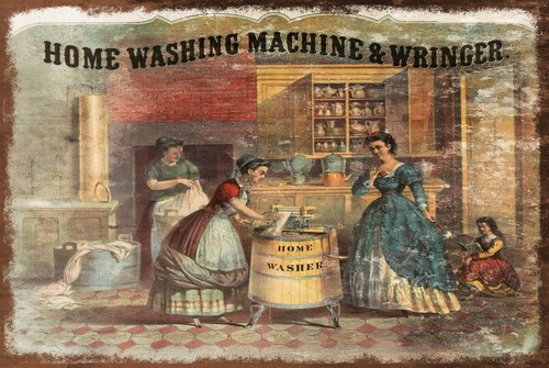 Vintage advert washing machine - advert,