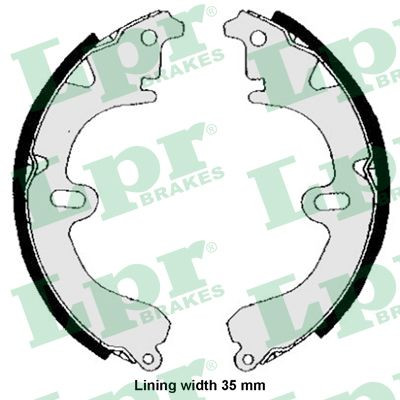 Lpr 04530 brake shoe - lpr, set