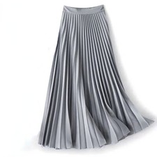Ladies Satin Pleated Skirt