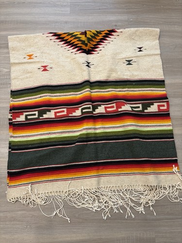 Wool serape poncho - wool,
